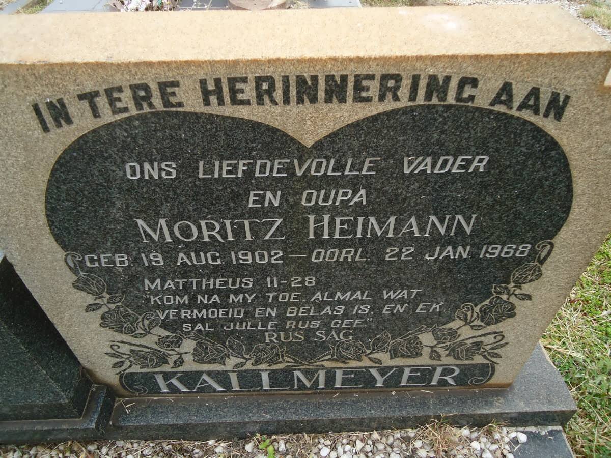 KALLMEYER Moritz Heimann 1902-1968