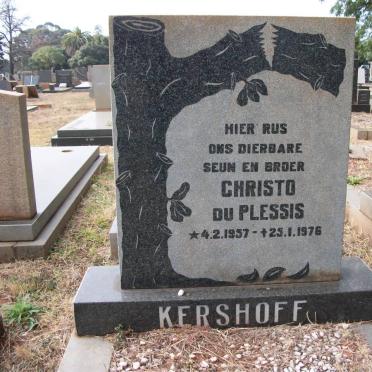 KERSHOFF Christo du Plessis 1957-1976