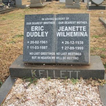 KELLETT Eric Dudley 1961-1987 :: KELLETT Jeanette Wilhemina 1938-1999