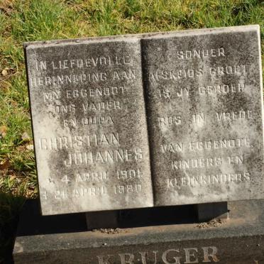 KRUGER Christian Johannes 1901-1980