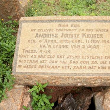 KRUGER Andries Jooste 1975-1945