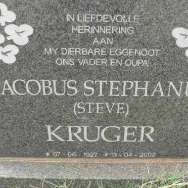 KRUGER Jacobus Stephanus 1927-2002