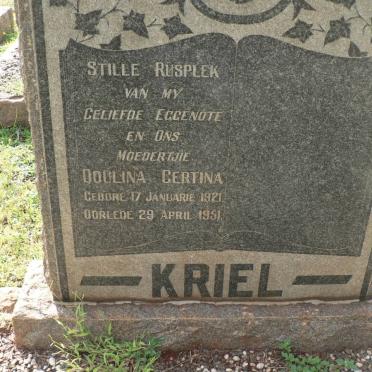 KRIEL Doulina Gertina 1921-1951