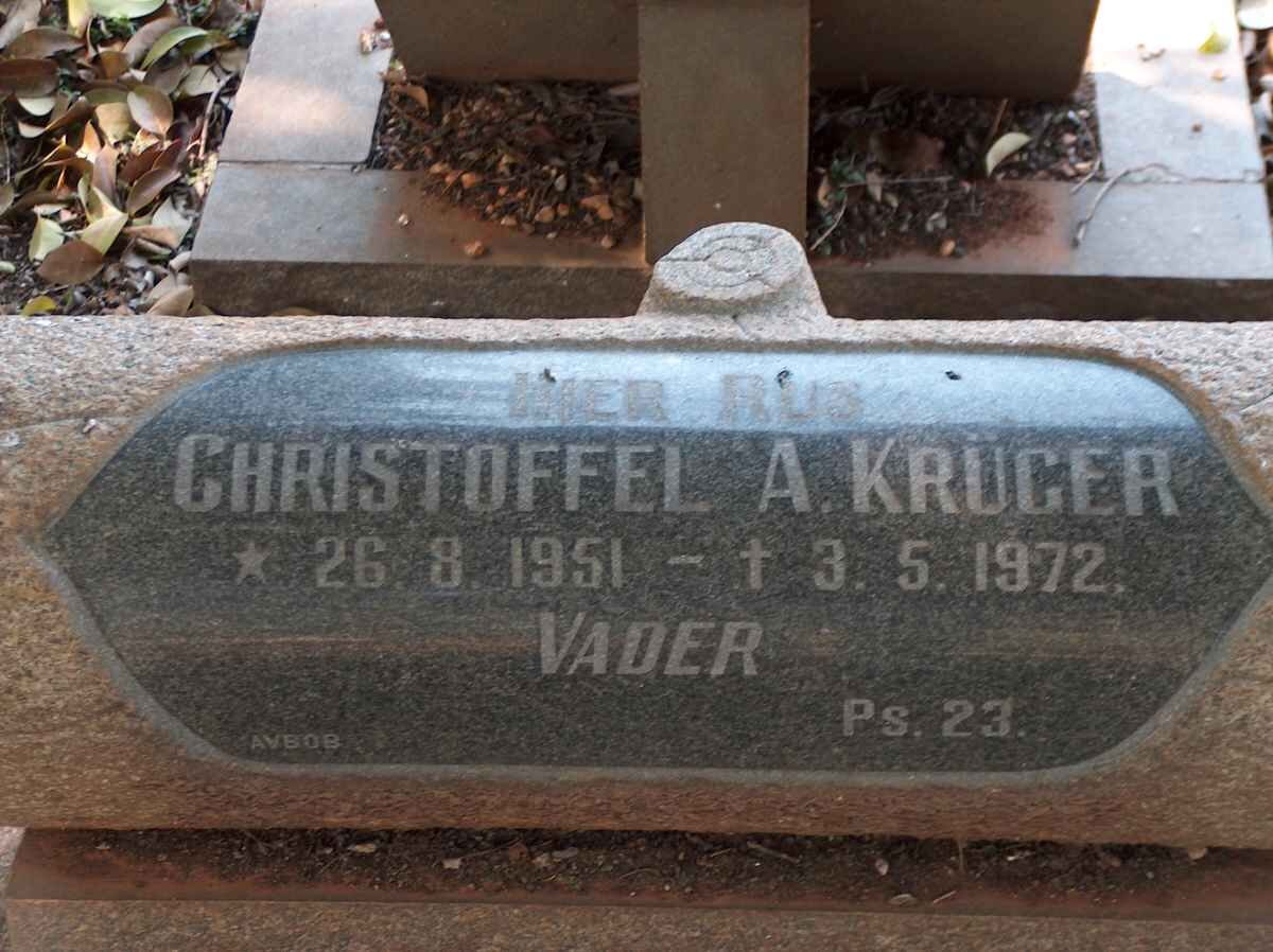 KRUGER Christoffel A. 1951-1972