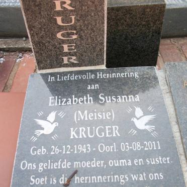 KRUGER Elizabeth Susanna 1943-2011