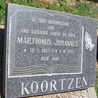 KOORTZEN Marthinus Johannes 1927-1991