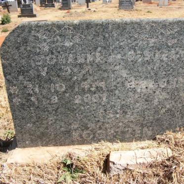 KOORTZEN Johanna V.D.M. 1939-2007 :: Hester C. 1950-