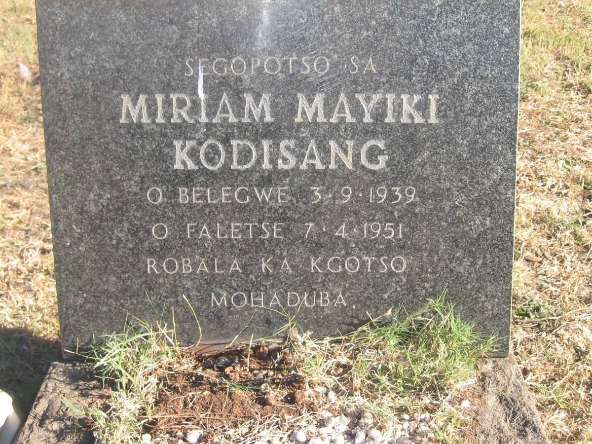 KODOSANG Miriam Mayiki 1939-1951