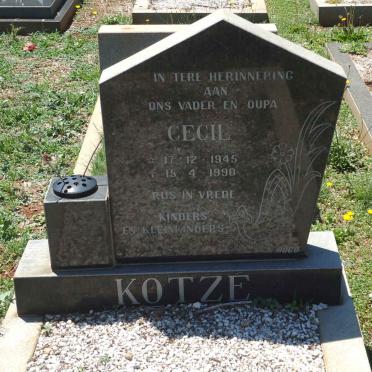 KOTZE Cecil 1945-1990
