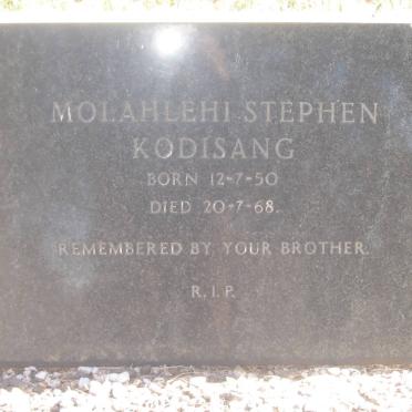 KODISANG Molahehi Stephen 1950-1968