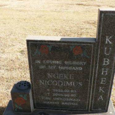 KUBHEKA Ngeke Nicodimus 1936-2005