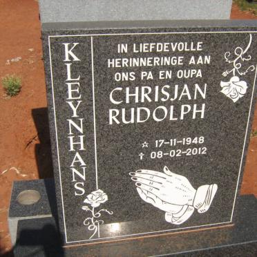KLEYNHANS Chrisjan Rudolph 1948-2012