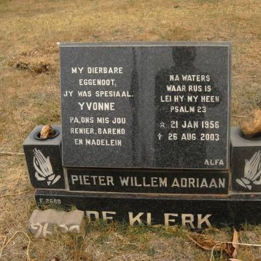 KLERK Pieter Willem Adriaan, de 1956-2003