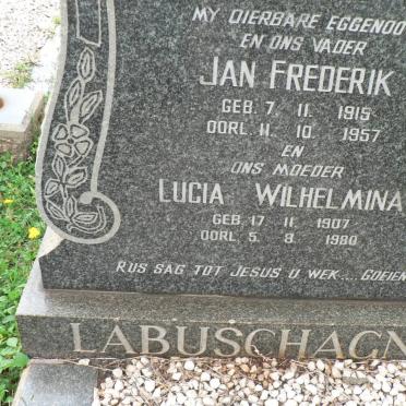 LABUSCHAGNE Jan Frederik 1915-1957 &amp; Lucia Wilhelmina 1907-1980