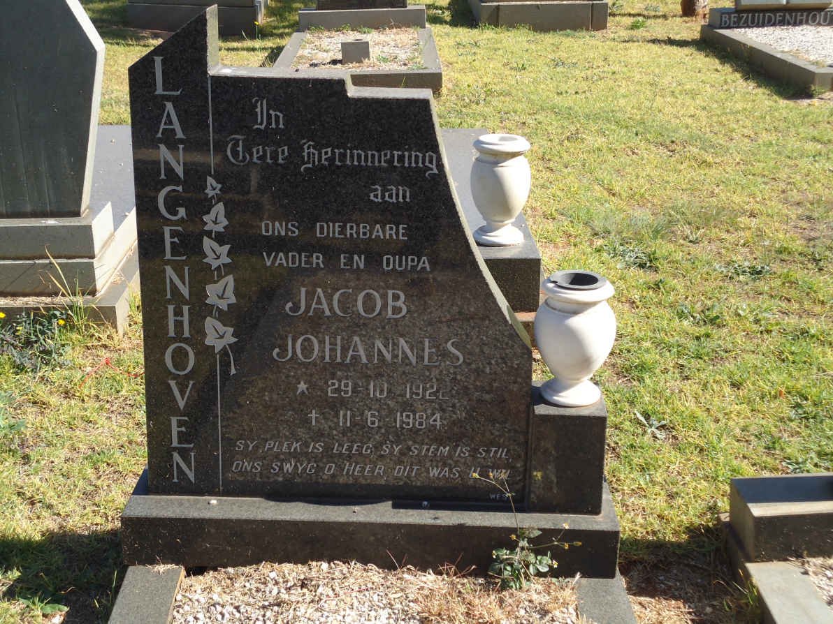LANGENHOVEN Jacob Johannes 1922-1984