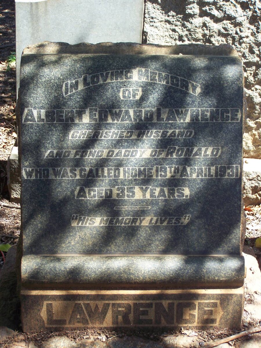 LAWRENCE Albert Edward -1931