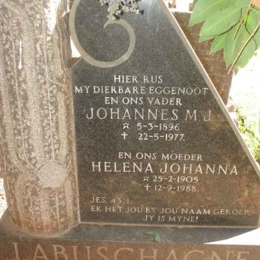 LABUSCHAGNE Johannes M.J. 1896-1977 &amp; Helena Johanna 1905-1988