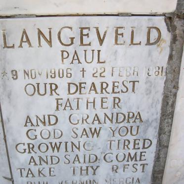 LANGEVELD Paul 1906-1981