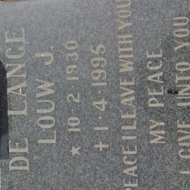 LANGE Louw J., de 1930-1995