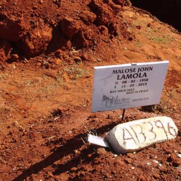 LAMOLA Malose John 1958-2013