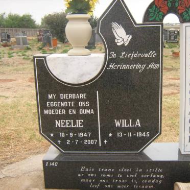 LABSCHAGNE Neelie 1947-2007 &amp; Willa 1945-