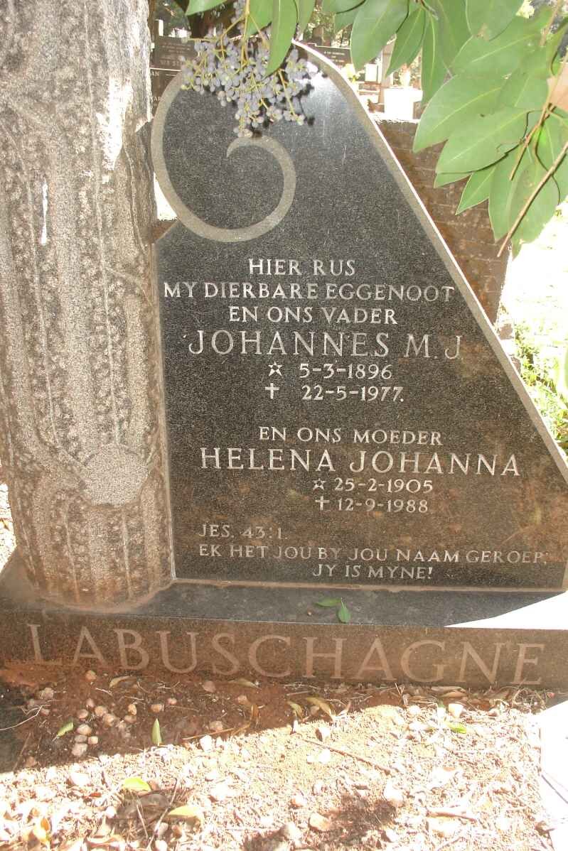 LABUSCHAGNE Johannes M.J. 1896-1977 &amp; Helena Johanna 1905-1988