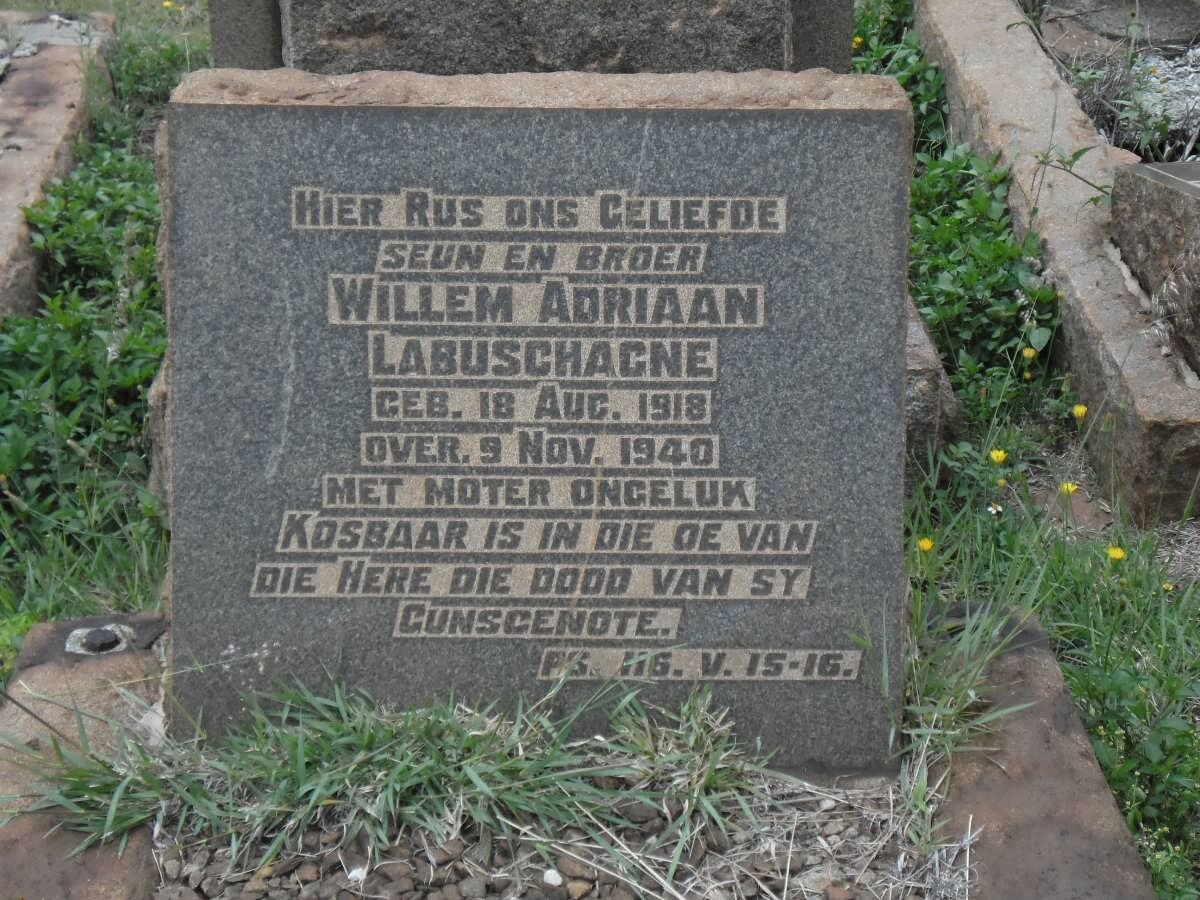 LABUSCHAGNE Willem Adriaan 1918-1940