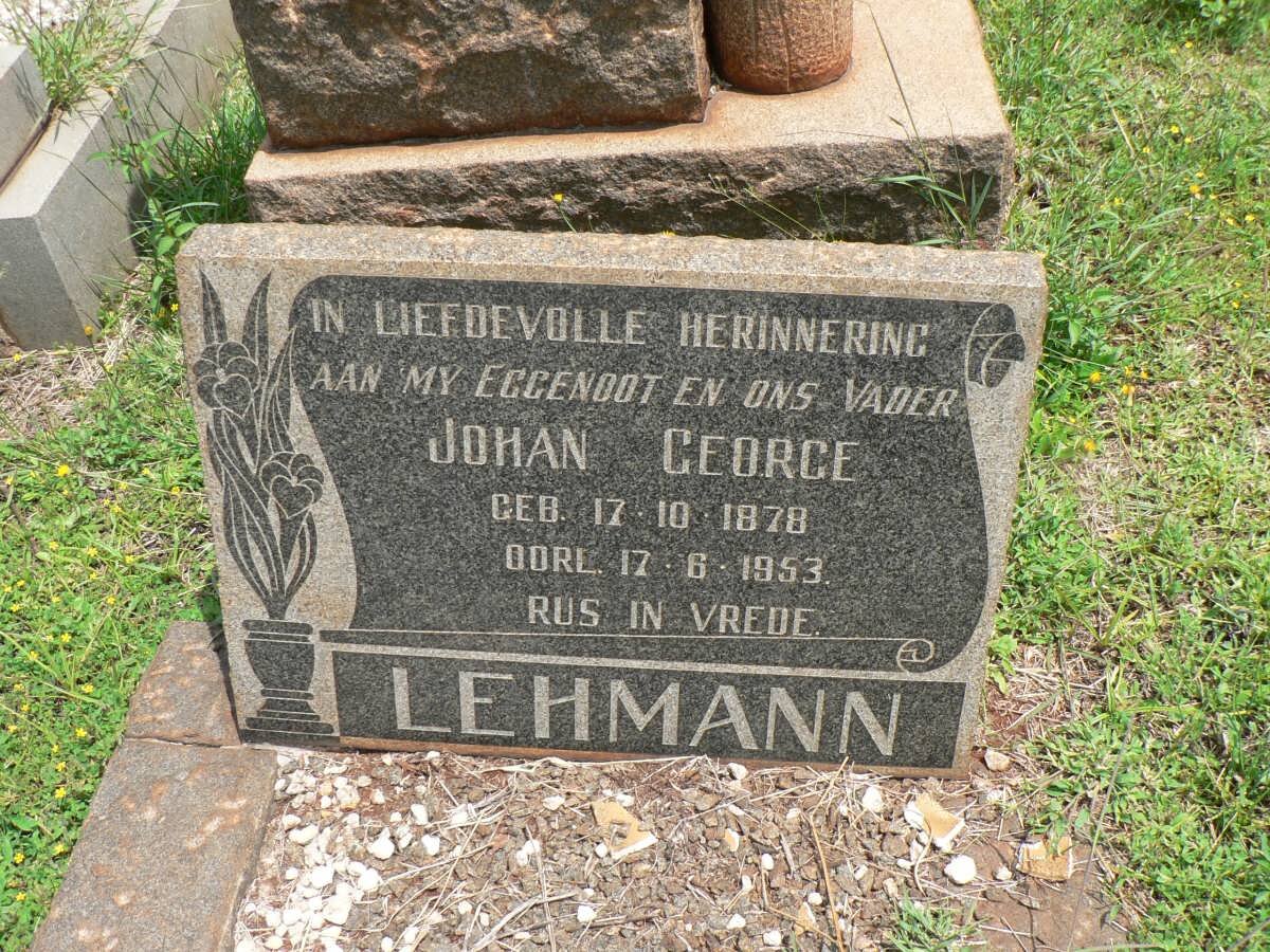 LEHMANN Johan George 1878-1953