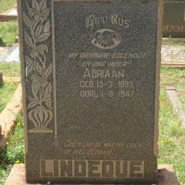 LINDEQUE Adriaan 1893-1947
