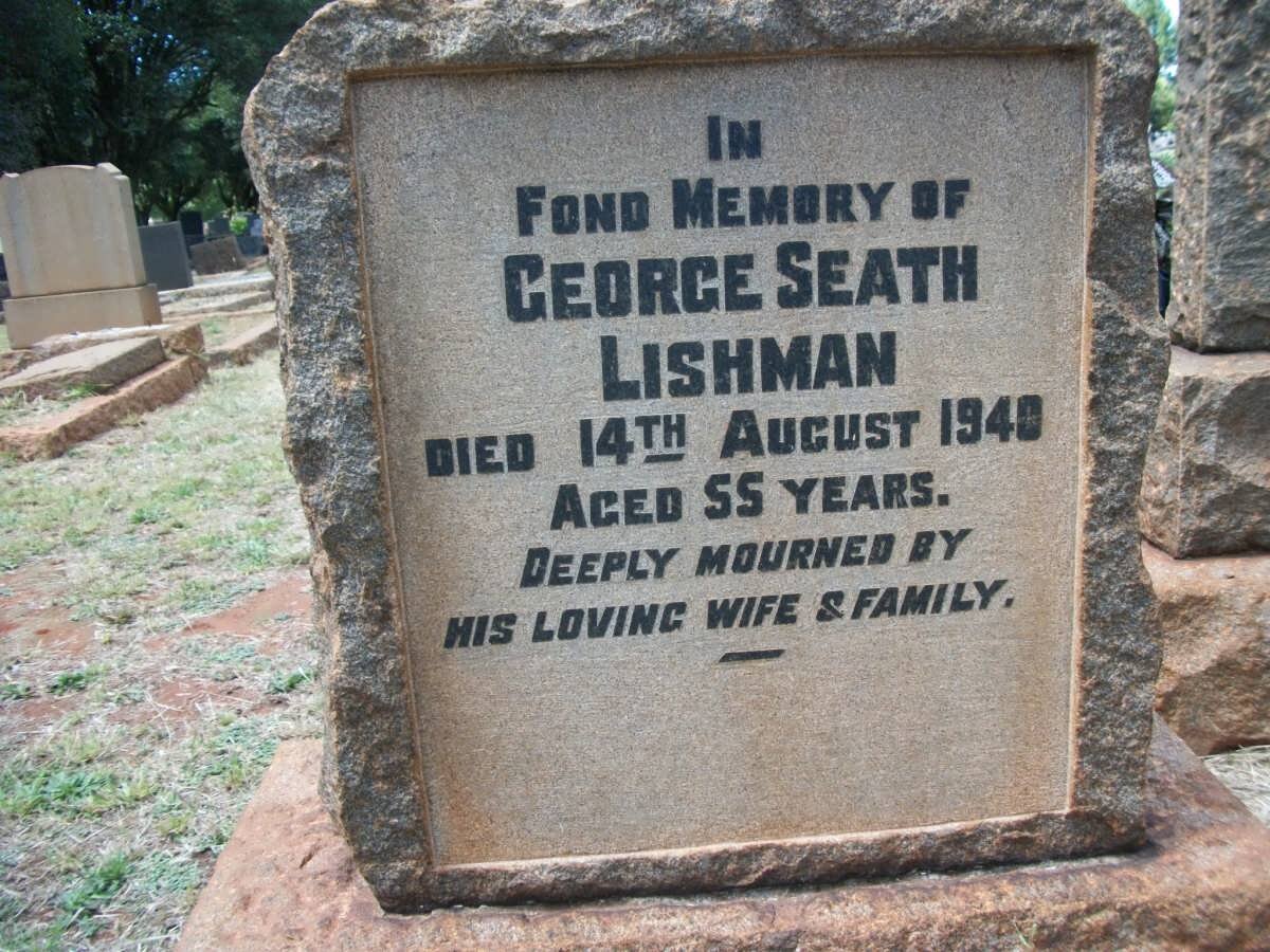 LISHMAN George Seath -1940
