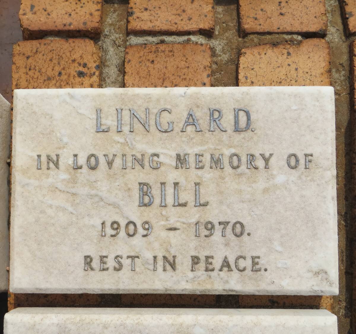 LINGARD Bill 1909-1970