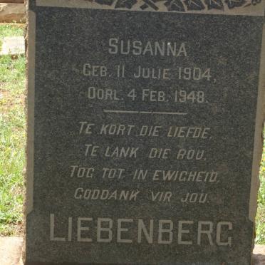 LIEBENBERG Susanna 1904-1948