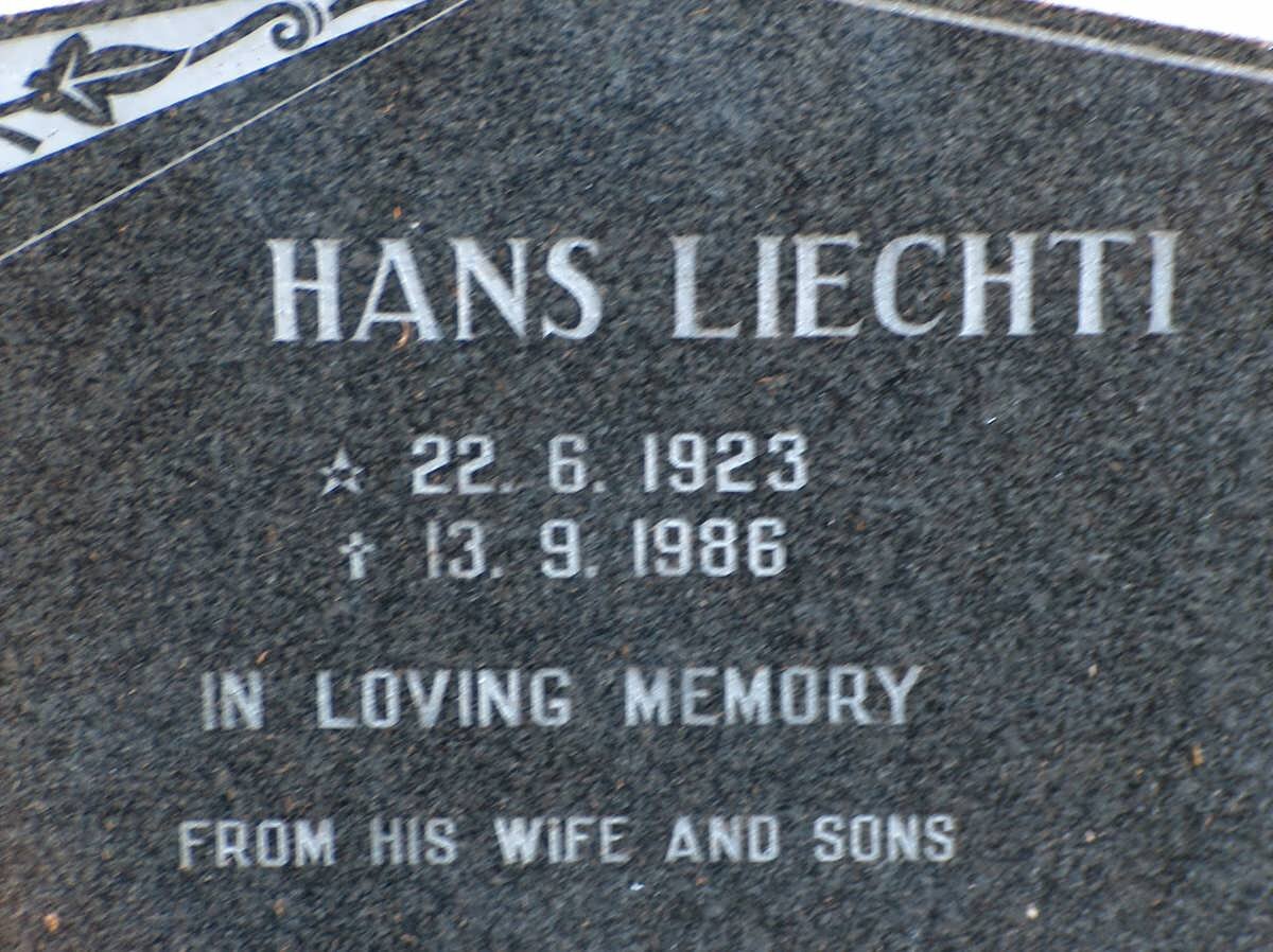 LIECHTI Hans 1923-1986