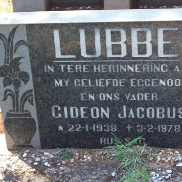 LUBBE Gideon Jacobus 1938-1978