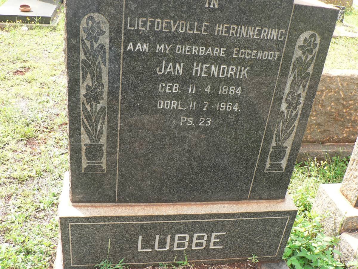 LUBBE Jan Hendrik 1884-1964
