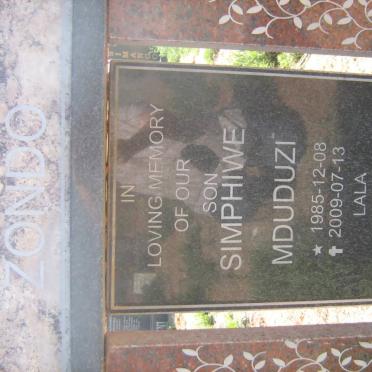 MDUDUZI Simphiwe 1985-2009