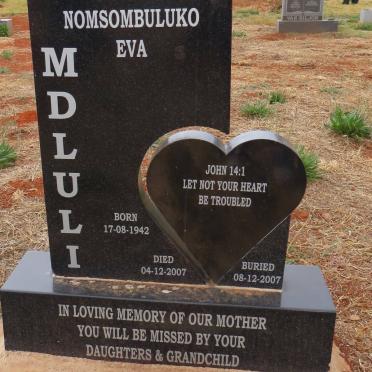 MDLULI Nomsombuluko Eva 1942-2007