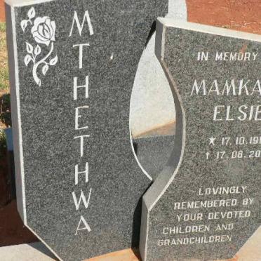 MTHETHWA Mamkapi Elsie 1914-2011