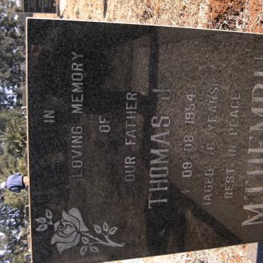 MTHEMBU Thomas J. -1954