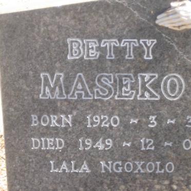 MASEKO Betty 1920-1949