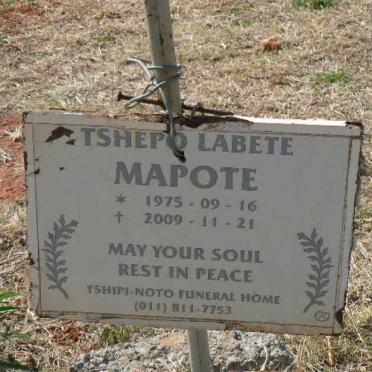 MAPOTE Tshepo Labete 1975-2009