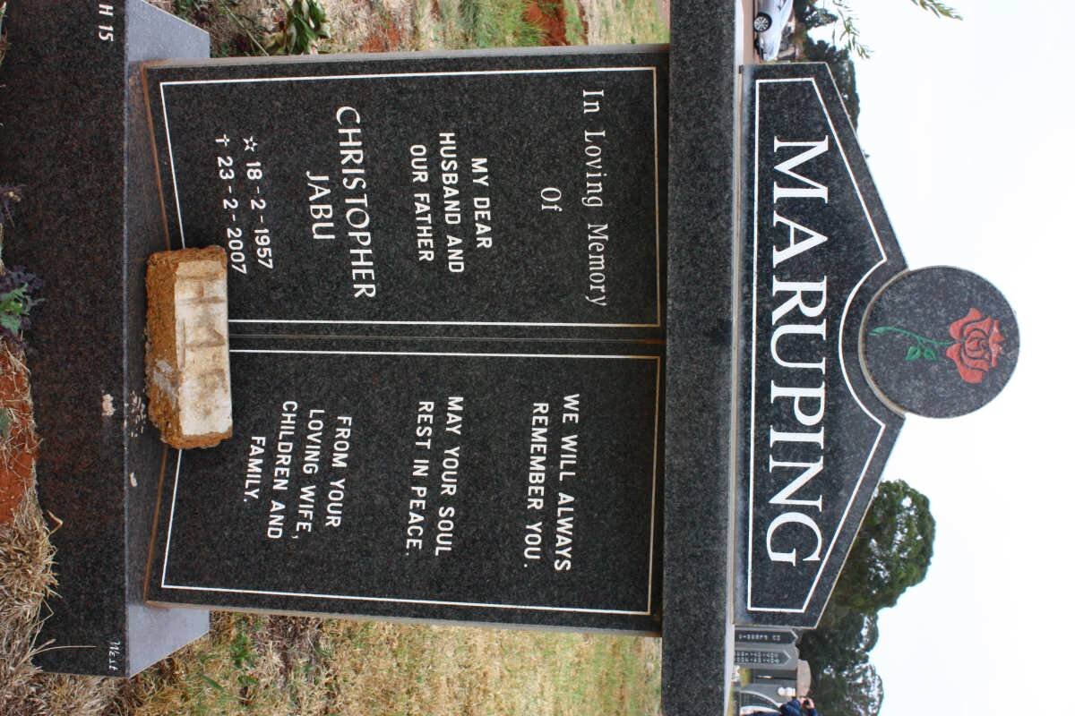 MARUPING Christopher Jabu 1957-2007