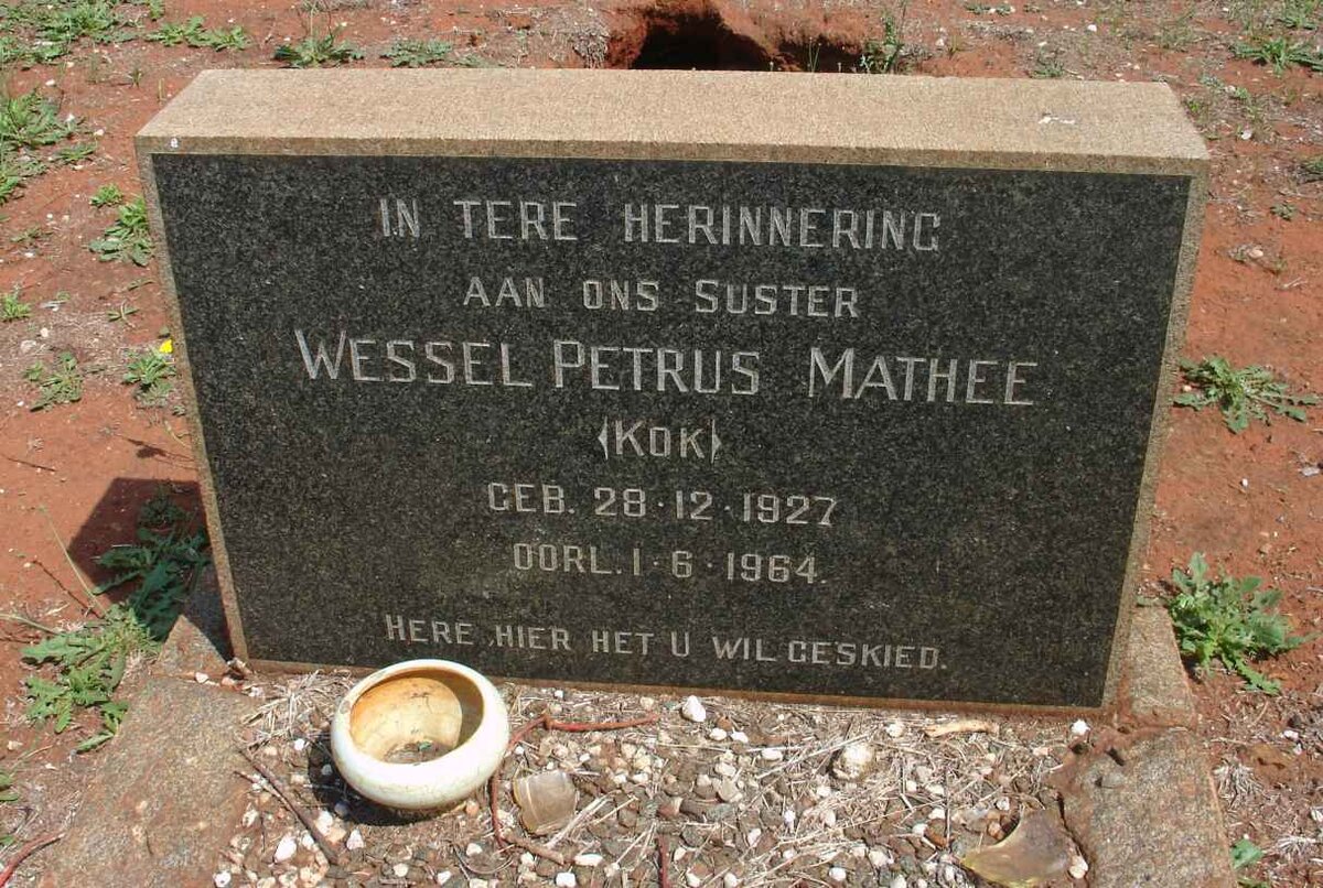 MATHEE Wessel Petrus nee KOK 1927-1964