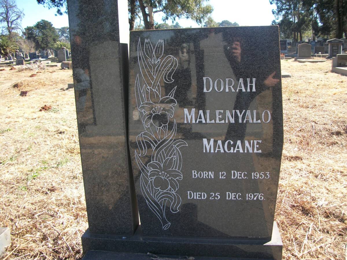 MAGANE Dorah Malenyalo 1953-1976