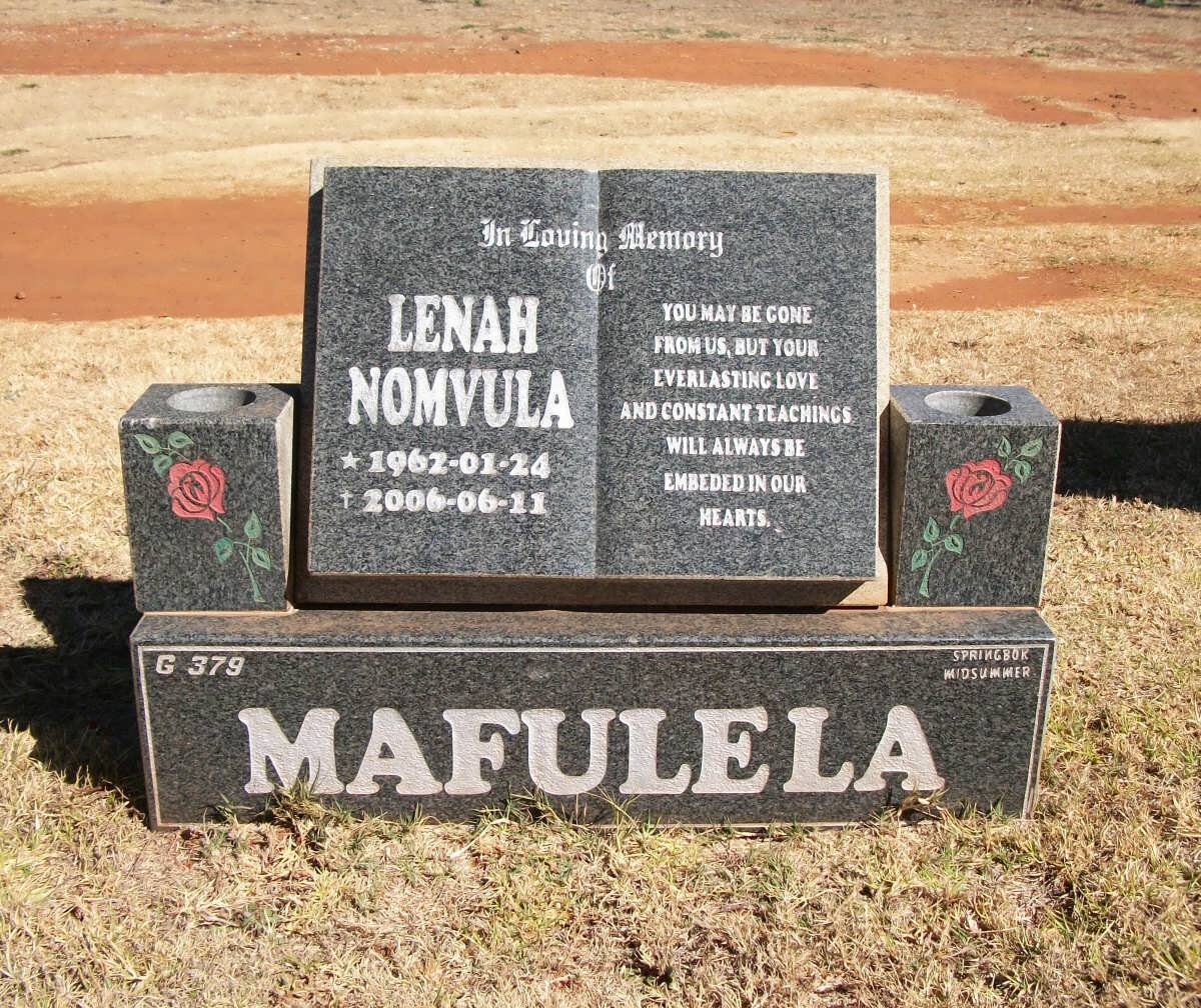 MAFULELA Lenah Nomvula 1962-2006