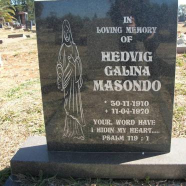 MASONDO Hedwig Galina 1910-1970