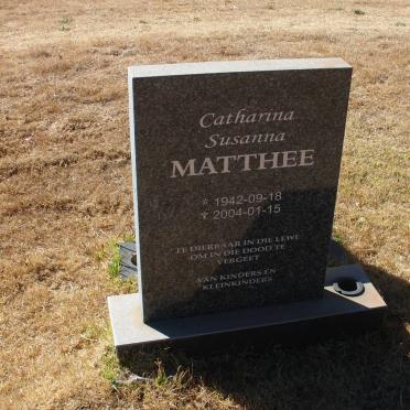 MATTHEE Catharina Susanna 1942-2004