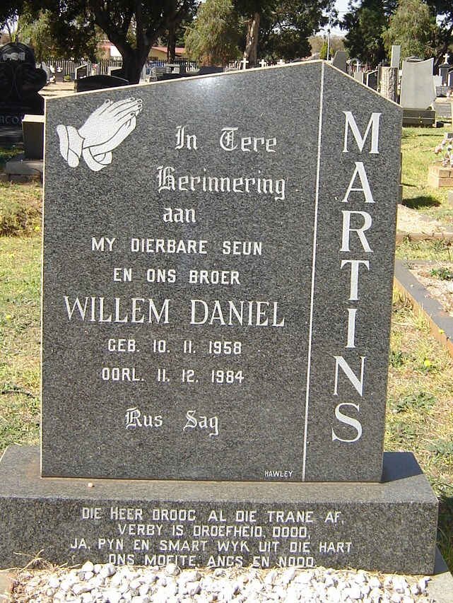 MARTINS Willem Daniel 1958-1984