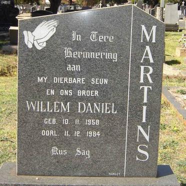 MARTINS Willem Daniel 1958-1984