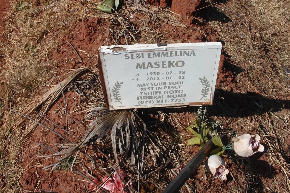 MASEKO Sesi Emmelina 1930-2012